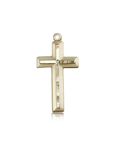 Cross Pendant, 14 Karat Gold - 14 KT Yellow Gold