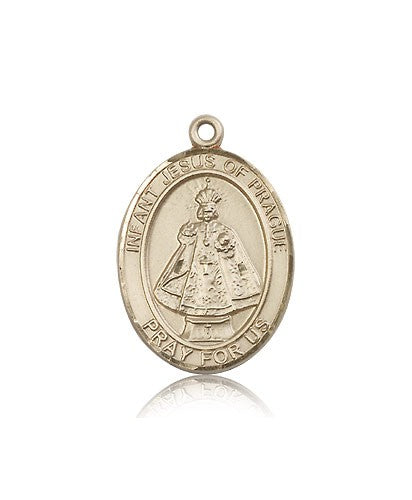 Infant of Prague Medal, 14 Karat Gold, Large - 14 KT Yellow Gold