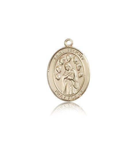 St. Felicity Medal, 14 Karat Gold, Medium - 14 KT Yellow Gold