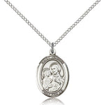 St. Joseph Medal, Sterling Silver, Medium - 18&quot; 1.2mm Sterling Silver Chain + Clasp