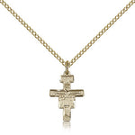 San Damiano Crucifix Pendant, Gold Filled - Gold-tone