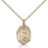 Our Lady of Guadalupe Medal, Gold Filled, Medium - Gold-tone