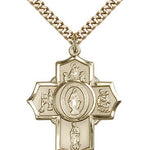 Apparitions Medal, Gold Filled - 24&quot; 2.4mm Gold Plated Endless Chain