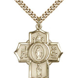Apparitions Medal, Gold Filled - 24&quot; 2.4mm Gold Plated Endless Chain