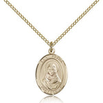 St. Rafta Medal, Gold Filled, Medium - Gold-tone