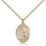 St. Rafta Medal, Gold Filled, Medium - Gold-tone