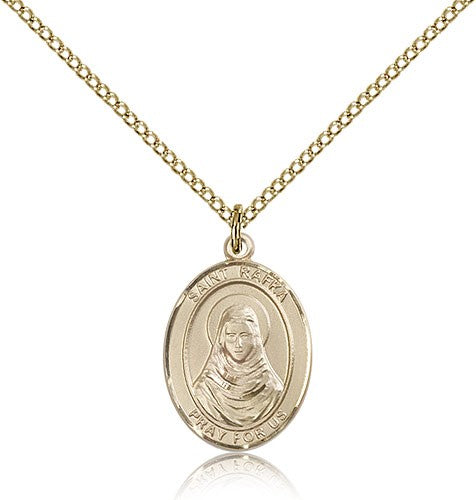 St. Rafta Medal, Gold Filled, Medium - Gold-tone