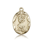 St. Christopher Medal, 14 Karat Gold - 14 KT Yellow Gold