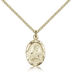 St. Theresa Medal, Gold Filled - Gold-tone