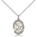 St. Elizabeth Ann Seton Medal, Sterling Silver, Medium - 18&quot; 1.2mm Sterling Silver Chain + Clasp