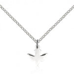 Holy Spirit Medal, Sterling Silver - 18&quot; 1.2mm Sterling Silver Chain + Clasp