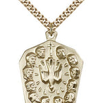Apostles Medal, Gold Filled - 24&quot; 2.4mm Gold Plated Endless Chain