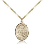 St. Fiacre Medal, Gold Filled, Medium - Gold-tone