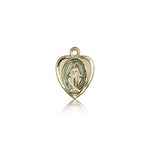 Miraculous Medal, 14 Karat Gold - 14 KT Yellow Gold