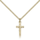 Crucifix Pendant, Gold Filled - Gold-tone