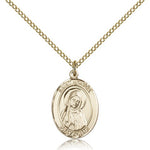 St. Monica Medal, Gold Filled, Medium - Gold-tone