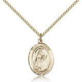 St. Monica Medal, Gold Filled, Medium - Gold-tone
