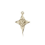 Cross Pendant, 14 Karat Gold - 14 KT Yellow Gold
