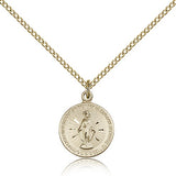 Miraculous Medal, Gold Filled - Gold-tone