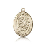 St. Jason Medal, 14 Karat Gold, Large - 14 KT Yellow Gold