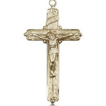 Crucifix Pendant, 14 Karat Gold - 14 KT Yellow Gold