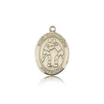 St. Christopher Wrestling Medal, 14 Karat Gold, Medium - 14 KT Yellow Gold