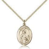 St. Kilian Medal, Gold Filled, Medium - Gold-tone