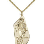 Ave Maria Medal, Gold Filled - Gold-tone