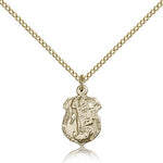 St. Michael the Archangel Medal, Gold Filled - Gold-tone