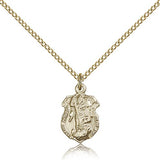 St. Michael the Archangel Medal, Gold Filled - Gold-tone