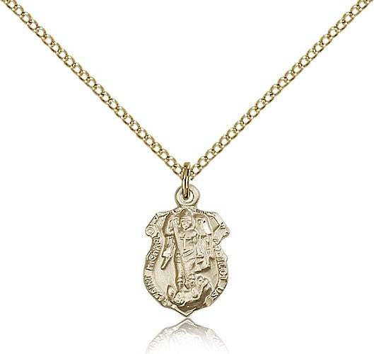 St. Michael the Archangel Medal, Gold Filled - Gold-tone