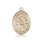 St. Felicity Medal, 14 Karat Gold, Large - 14 KT Yellow Gold
