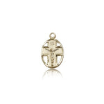 Crucifix Pendant, 14 Karat Gold - 14 KT Yellow Gold
