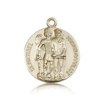 St. Michael the Archangel Medal, 14 Karat Gold - 14 KT Yellow Gold