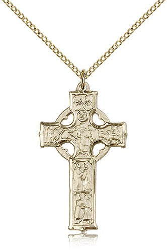 Celtic Cross Pendant, Gold Filled