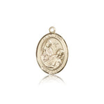 St. Fina Medal, 14 Karat Gold, Medium - 14 KT Yellow Gold