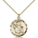 St. Lucy Medal, Gold Filled - Gold-tone