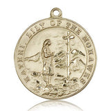 St. Kateri Medal, 14 Karat Gold - 14 KT Yellow Gold