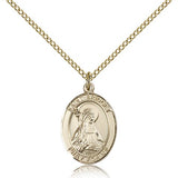 St. Bridget of Sweden Medal, Gold Filled, Medium - Gold-tone