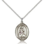 St. Rachel Medal, Sterling Silver, Medium - 18&quot; 1.2mm Sterling Silver Chain + Clasp