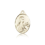 St. Theresa Medal, 14 Karat Gold - 14 KT Yellow Gold