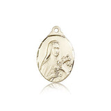 St. Theresa Medal, 14 Karat Gold - 14 KT Yellow Gold