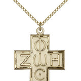 Light and Life Cross Pendant, Gold Filled - Gold-tone