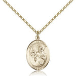 St. Matthew the Apostle Medal, Gold Filled, Medium - Gold-tone