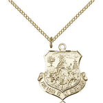 Lord Is My Shepherd Medal, Gold Filled - Gold-tone