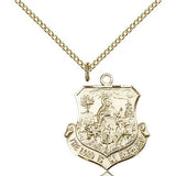 Lord Is My Shepherd Medal, Gold Filled - Gold-tone