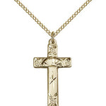 Cross Pendant, Gold Filled - Gold-tone