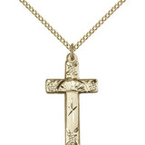 Cross Pendant, Gold Filled - Gold-tone