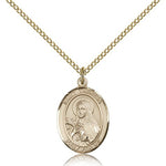 St. Theresa Medal, Gold Filled, Medium - Gold-tone