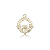 Claddagh Medal, 14 Karat Gold - 14 KT Yellow Gold